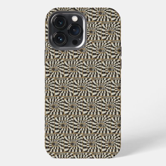 Leuke Abstracte Gestreepte Snake in Bruine Neutral iPhone Hoesje (Achterkant)
