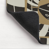 Leuke Abstracte Gestreepte Snake in Bruine Neutral Muismat (Hoek)