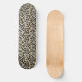 Leuke Abstracte Gestreepte Snake in Bruine Neutral Persoonlijk Skateboard (Voorkant)