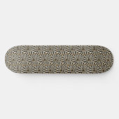 Leuke Abstracte Gestreepte Snake in Bruine Neutral Persoonlijk Skateboard (Horizontaal)