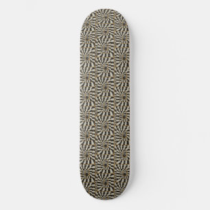 Leuke Abstracte Gestreepte Snake in Bruine Neutral Persoonlijk Skateboard