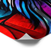 Leuke Abstracte Kat Illustratie Poster (Hoek)