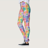 Leuke Abstracte Kleurrijke Mozaïek Waterverf Patro Leggings (Links)
