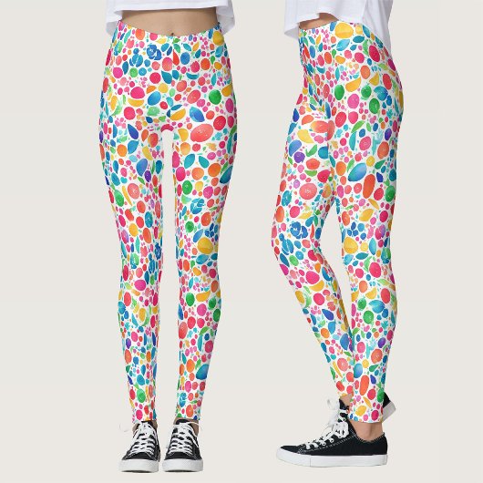 Leuke Abstracte Kleurrijke Regenboog Polka Dot Wat Leggings