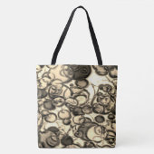 "Leuke Abstracte Neutral Black Tan Colours" Canvas Tote Bag (Voorkant)