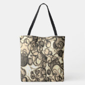 "Leuke Abstracte Neutral Black Tan Colours" Canvas Tote Bag (Achterkant)