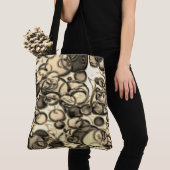 "Leuke Abstracte Neutral Black Tan Colours" Canvas Tote Bag (Dichtbij)