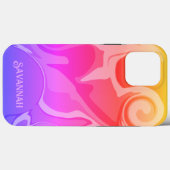 Leuke Abstracte Rainbow Inspirivity iPhone Case (Achterkant (horizontaal))