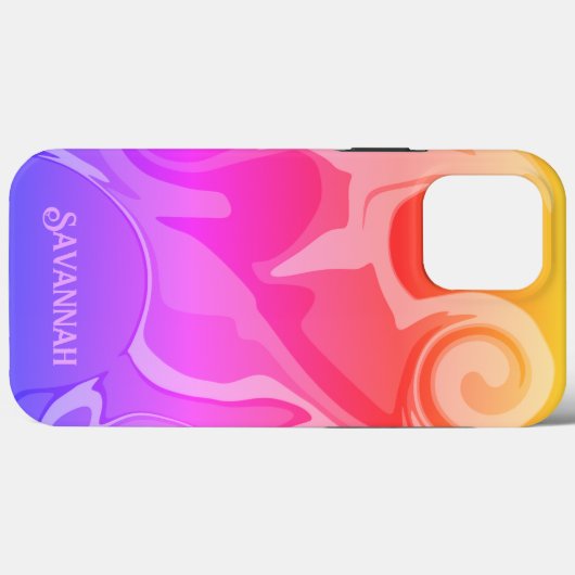 Leuke Abstracte Rainbow Inspirivity iPhone Case (Achterkant (horizontaal))
