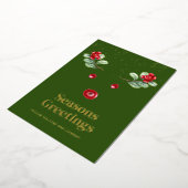 Leuke Abstracte Rendier Kerstmis Folie Feestdagenkaart (Gedraaid)