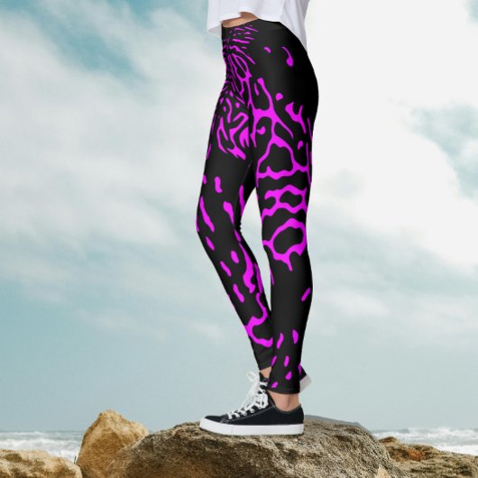 Leuke Abstracte Roze Safari Wild Animal Print Patr Leggings
