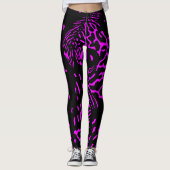 Leuke Abstracte Roze Safari Wild Animal Print Patr Leggings (Voorkant)