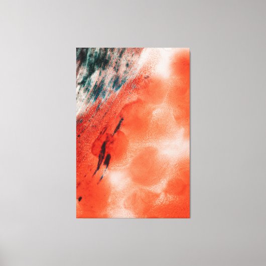 Leuke abstracte schildering van rode zwarte witte canvas afdruk (Voorkant)