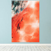 Leuke abstracte schildering van rode zwarte witte canvas afdruk (Insitu (Houten vloer))