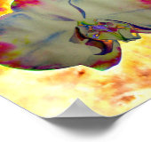 Leuke abstracte tropische bloemensurrealistische o poster (Hoek)