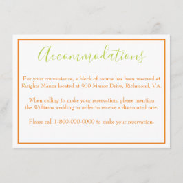 Leuke accommodaties informatiekaartje