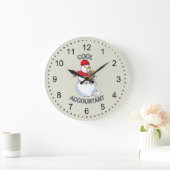 Leuke Accountant Sneeuwman Grote Klok (Huis)