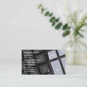 Leuke accountant thema visitekaartjes (Staand voorkant)