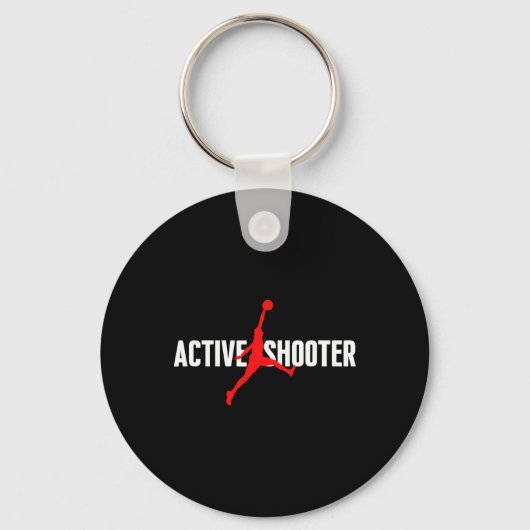 Leuke Actieve Schutter Basketbal Liefhebbers sarca Sleutelhanger (Voorkant)