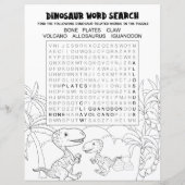 Leuke activiteit voor kinderen Dinosaurus Puzzel W (Achterkant)
