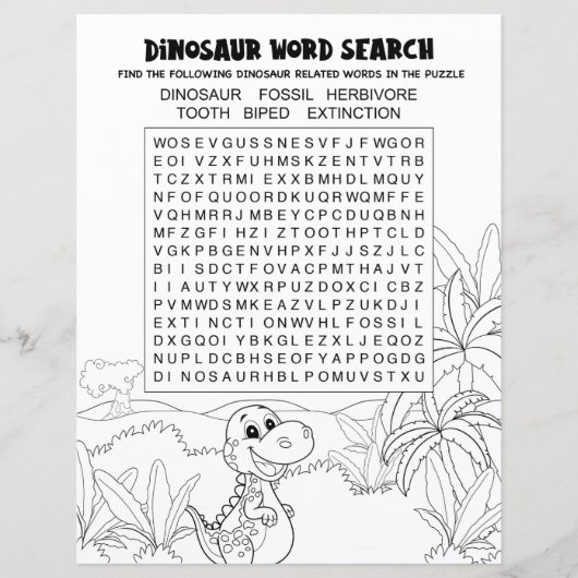 Leuke activiteit voor kinderen Dinosaurussen puzze (Voorkant)