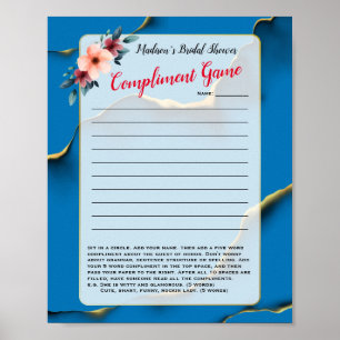 Leuke Ad-Lib / Complimenten Spel Bruidsfeest  Poster