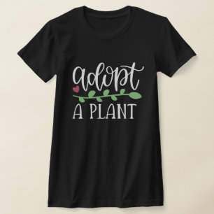LEUKE 'ADOPTEER EEN PLANT' DONKERE T-shirt