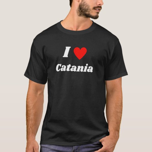 Leuke afbeelding- Ik hou van Catania T-shirt (Voorkant)