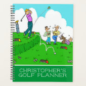 Leuke afbeelding van golfers die golf spelen. Golf Planner (Voorkant)