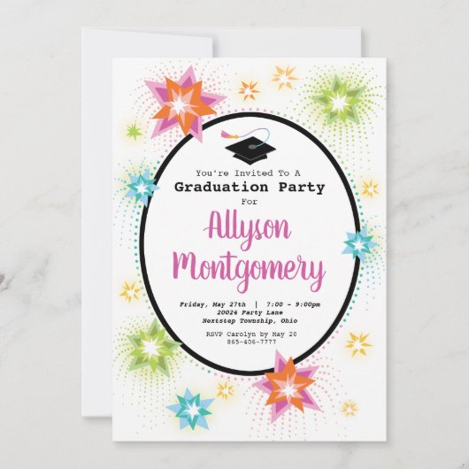 Leuke afstudeerfeest uitnodiging (Voorkant)