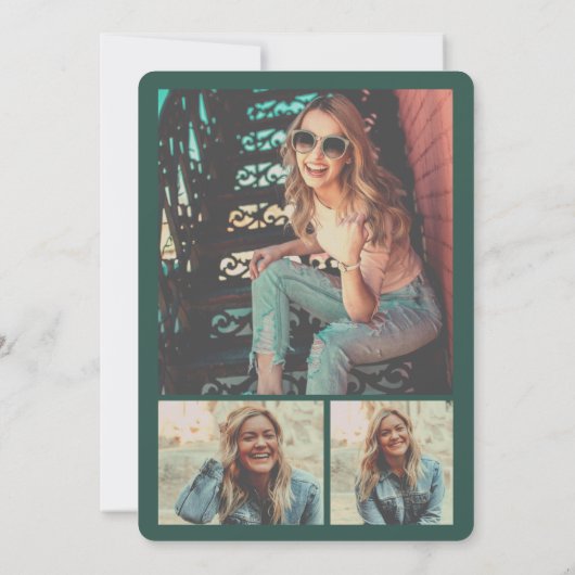 Leuke afstudeeruitknipsel foto moderne afstudeerfe kaart (Achterkant)