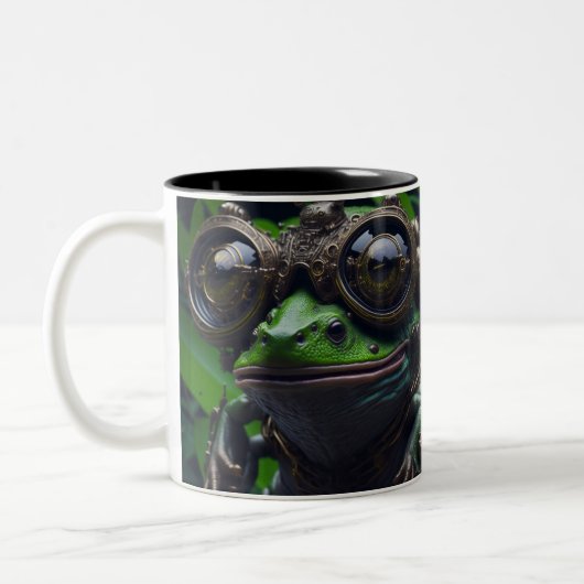 Leuke AI Fantasy Frog met bril Creature Mok (Links)