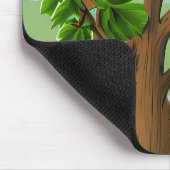 Leuke AI Gegenereerde Groene Papegaai Muismat (Hoek)