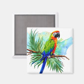 Leuke AI Gegenereerde Macaw Parrot Magneet (Voorkant / Achterkant)