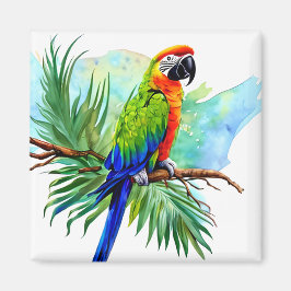 Leuke AI Gegenereerde Macaw Parrot Magneet