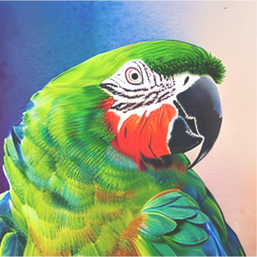 Leuke AI Gegenereerde Papegaai Sticker (Voorkant)