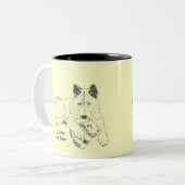 Leuke akita hond met roze teddybeer tweekleurige koffiemok (Voorkant links)