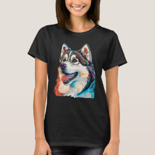 Leuke Alaskan Malamute Hond op Alaskan Malamute 3 T-shirt