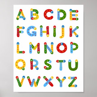 Leuke alfabet poster