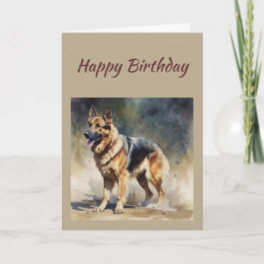 Leuke Algemene Verjaardag Duitse Herdershond Kaart (Voorkant)