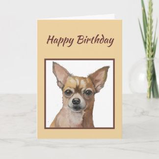 Leuke Algemene Verjaardag Schattige Chihuahua Hond Kaart