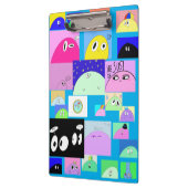 Leuke Alien Blob Cartoon Grappige Sassy Comic Klembord (Links)