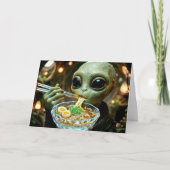 Leuke Alien en Ramen Verjaardag Kaart (Voorkant)