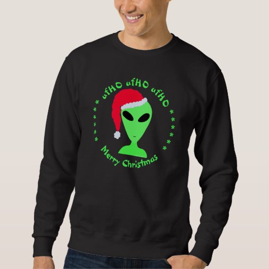 Leuke Alien Santa Geek Humor Comical Funny LGM Trui (Voorkant)