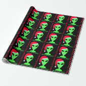 Leuke Alien Santa Geek Humor LGM Kerst Cadeaupapier (Uitgerold)