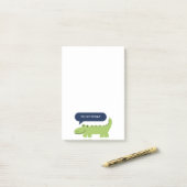 Leuke alligator gepersonaliseerd post-it® notes (Op bureau)
