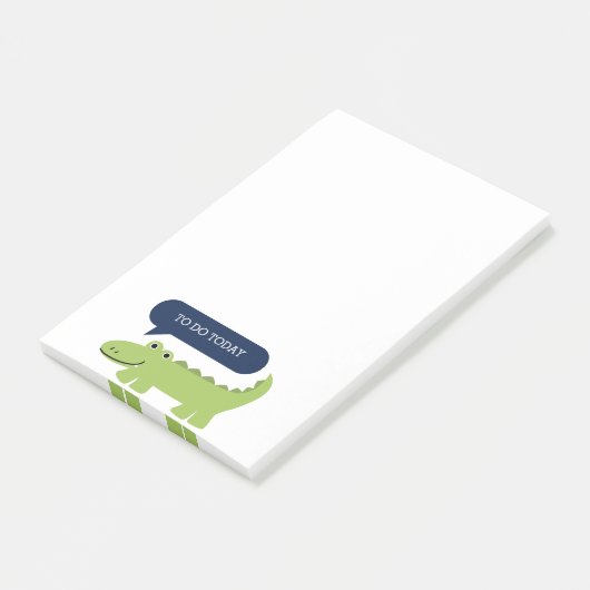Leuke alligator gepersonaliseerd post-it® notes (Schuin)