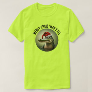 Leuke Alligator in Santa Hat T-shirt