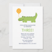 Leuke Alligator verjaardagsfeestje Kaart (Voorkant)