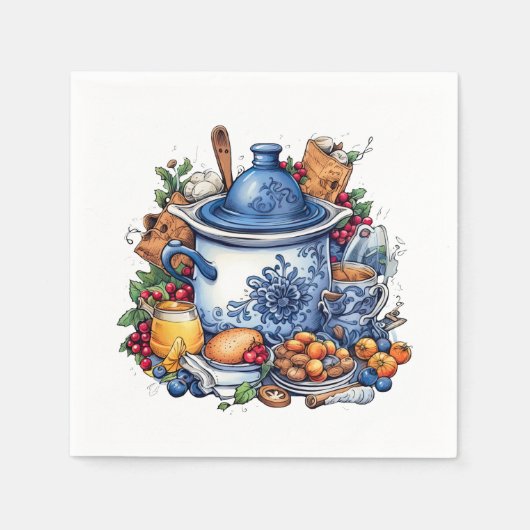 Leuke allround potluck feest  servet (Voorkant)